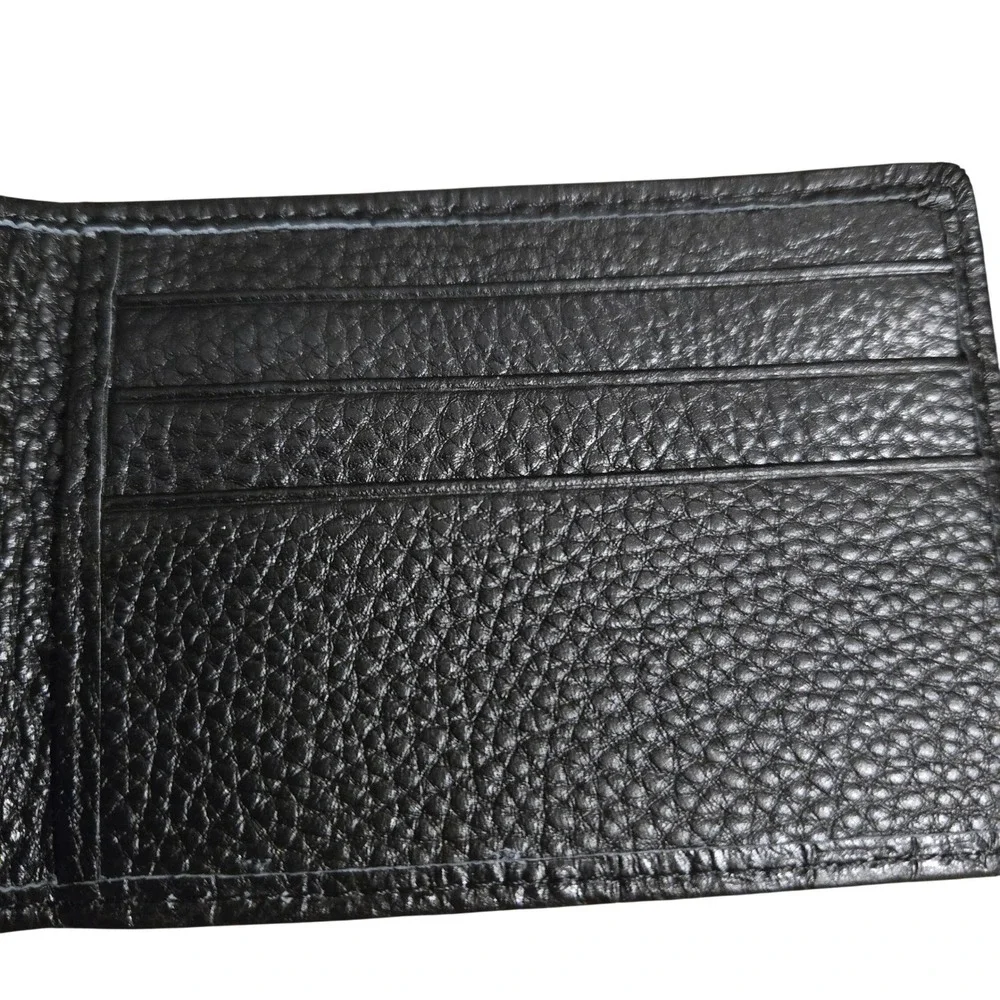 Crocodile Bifold Wallet Black 3D Embossed Crocodile Accessory #1447